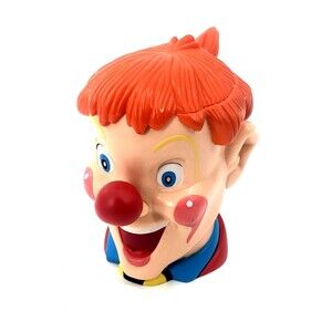 Ringling Brothers Circus Orange Hair Clown Cup Flip Top Lid Large Souvenir Mug